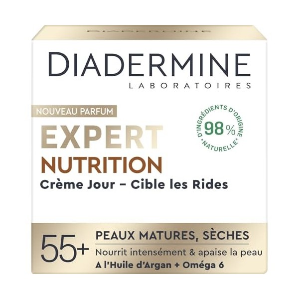 DIADMIN – Crème Jour Anti-Âge Nourrissante, Hydratation Intense et Peau Sublimée 50 ml - Le lot de 2