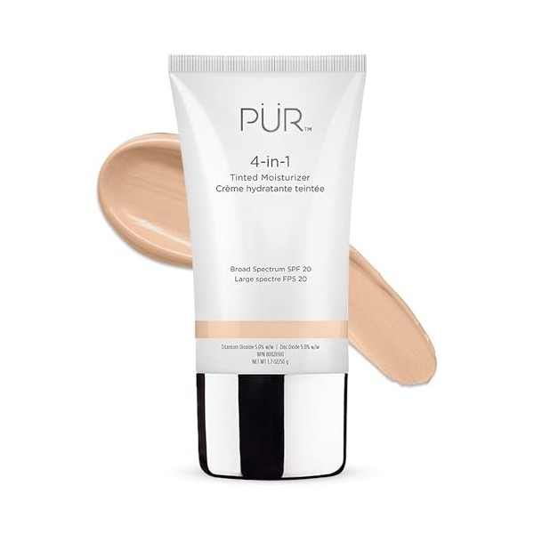 Pür Crème hydratante teintée LN2 multi-usages aspect naturel et protection à large spectre SPF 20 – 50 g