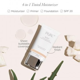 Pür Crème hydratante teintée LN2 multi-usages aspect naturel et protection à large spectre SPF 20 – 50 g