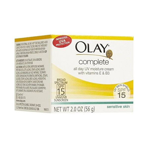 Olay Crème hydratante de jour avec protection UV Olay Complet - FPS 15 - 60 ml Crème Jour et Nuit