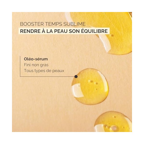 Qiriness - Sérum Booster Anti-âge Temps Sublime - Vitamine C Kiwiberry Myrte Huiles Précieuses - Pour le Visage et le Cou - P