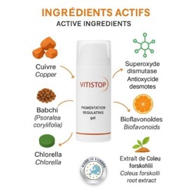 2 X VITISTOP Gel crème 50 ml - Régulateur pour Traitement Vitiligo, Soin Cosmétique Uniformisant, Pour Peaux dépigmentées, Av