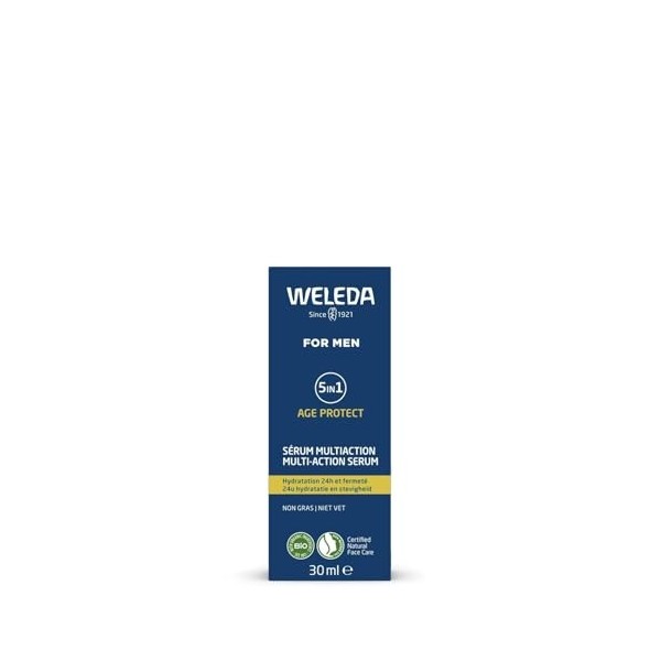 WELEDA – Sérum Visage Hydratant Anti-âge 5 en 1, Lissant et Protecteur Naturel Flacon 30mL - lot de 2 - Vendu par Lot