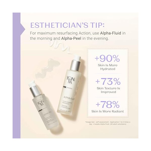 Yon-Ka Alpha-Fluid 50ml - Fluide Hydratant Rénovateur pour un Teint Lumineux en 28 jours - Résultats Dermatologiquement Prouv