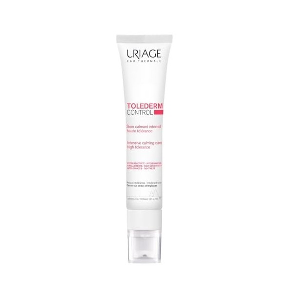 URIAGE – Soin Visage Calmant Haute Tolérance, Apaisement Intense pour Peaux Sensibles 40mL - Le Lot De 2