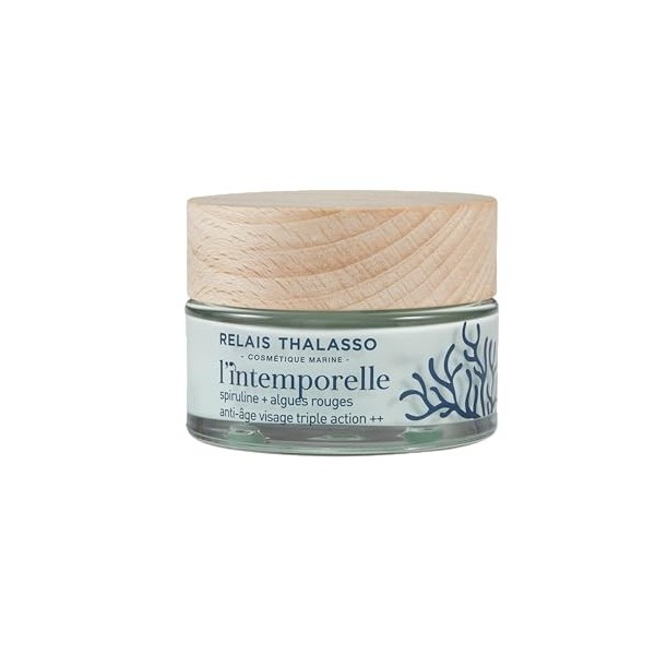 Relais Thalasso Cosmétique® Crème jour Anti-âge L’Intemporelle-Lisse-Antirides-Spiruline+Algue rouge+Peptides de Riz – 50ml N