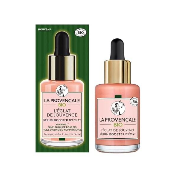 LA PROVENCALE BIO – Sérum Visage Éclat Sublimateur, Texture Légère et Hydratante 30ml - Le lot de 2
