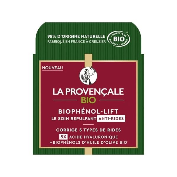 LA PROVENLE BIO – Crème Visage Jour Anti-Âge Liftante, Texture Riche et Confort Pot 50ml - Lot de 2 - vendu par Lot