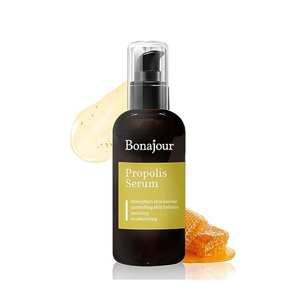 BONAJOUR Sérum De Propolis - Le Meilleur Gel Apaisant À LExtrait De Propolis Naturel Pour Peaux Sensibles 3,5 Fl. Oz Nutrit