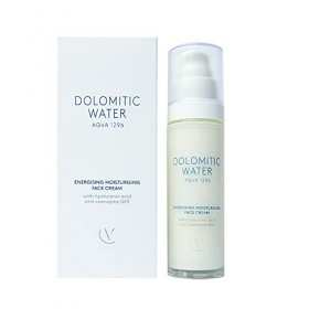 Eau dolomitique - Crème visage hydratante énergisante 50 ml à lacide hyaluronique et au coenzyme Q10