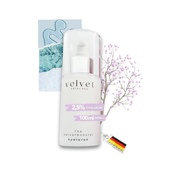 Sérum à lacide hyaluronique 100 ml - Complexe 4 fois avec extrait de magnolia - Hautement dosé et sans parfum - Sérum hydrat