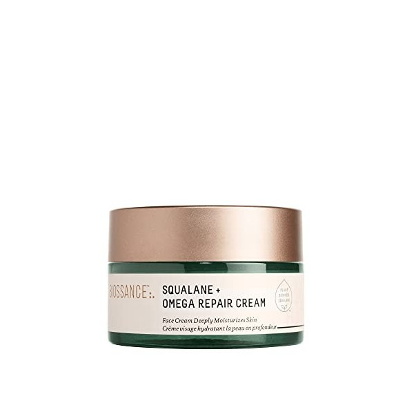 Biossance Crème Réparatrice Squalane + Oméga - Crème Hydratante Ultra-Riche pour une Peau Lisse et Repulpée Sans Sensation Gr