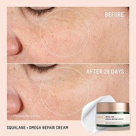 Biossance Crème Réparatrice Squalane + Oméga - Crème Hydratante Ultra-Riche pour une Peau Lisse et Repulpée Sans Sensation Gr
