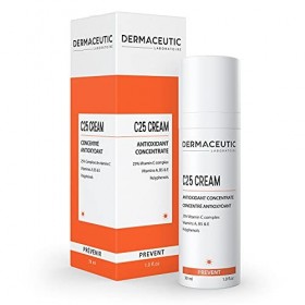 C25 Cream de Dermaceutic – Crème de jour antioxydante à base de Vitamine C, Vitamine E, Vitamine B5 et polyphénols – Crème de