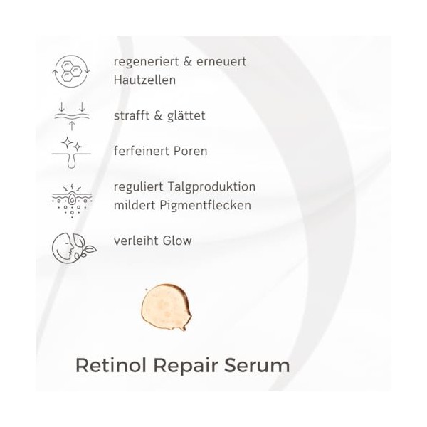 MAGE Sérum réparateur au rétinol - Sérum visage anti-âge avec vitamine A - Soin du visage pour réduire les rides - Pour une p