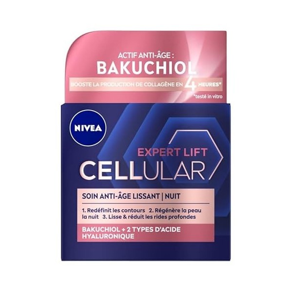 Sans Marque - Crème Nuit Raffermissante pour le Visage - 50Ml - Hydratation et Élasticité Optimal - Soins du Visage Professio