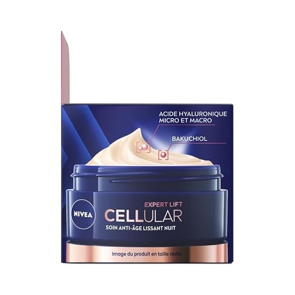 Sans Marque - Crème Nuit Raffermissante pour le Visage - 50Ml - Hydratation et Élasticité Optimal - Soins du Visage Professio