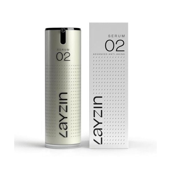 LAYZIN Sérum 02 pour Anti-Âge Avancé avec Granactive Rétinoïde, Vitamine C & Peptides – Sérum Cosmétique pour un Teint Unifor...