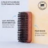 ZEUS Brosse à barbe 100% poils de sanglier pour homme - Poils doux, Brosse à paume pour barbes plus douces, plus saines et pl...