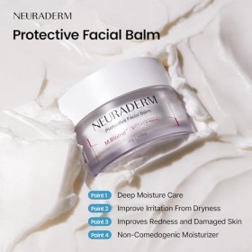 NEURADERM Baume protecteur pour le visage, crème riche en céramide, hydratant avec acide hyaluronique et cica pour protéger l