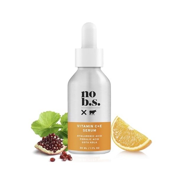 NO B. S. La vitamine C Sérum pour le visage avec lacide hyaluronique. Vitamine C pure + vitamine E Sérum Gotu Kola et acide 