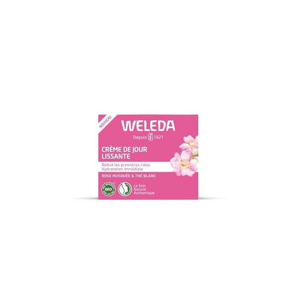 WELEDA – Crème de Jour Lissante Anti-Âge, Hydratation Douce à la Rose Musquée et Thé Blanc 40mL Lunité