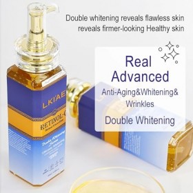 LKIAE Ultimate Double sérum blanchissant au rétinol pour le visage et le corps, réduit les rides et les taches sombres, hydra...