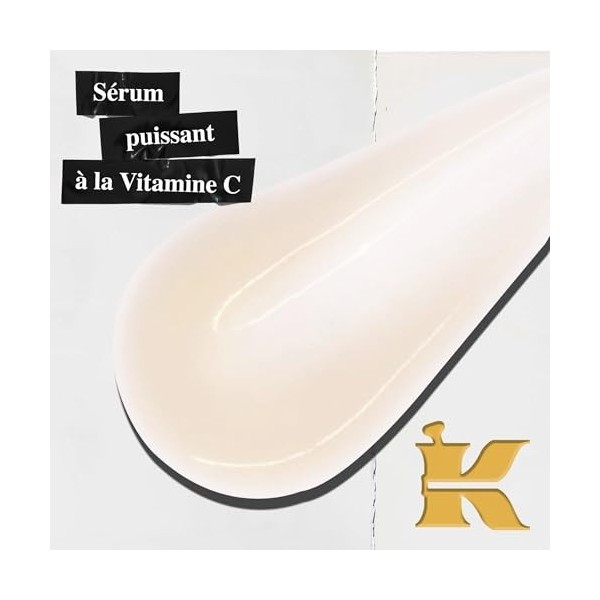 Kiehls, Sérum Visage Anti-Rides, Powerful-Strength Line-Reducing Concentrate, Riche en Vitamine C à 12,5% et en Acide Hyalur ...
