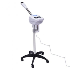 Vaporisateur facial sur roues Digital Vaporisateur Sauna facial Évaporation Buse rotative à 360 ° pour les ménages, les salon