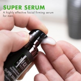 Tiege Hanley Lot de 2 sérum raffermissant pour le visage matin et nuit pour homme Super sérum | Hyaluronate de sodium et pa
