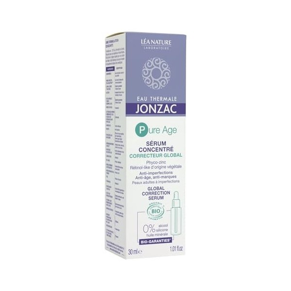 EAU THERMALE JONZAC – Sérum Visage Anti-âge et Anti-imperfections, Texture Légère et Régénérante 30mL Lunité