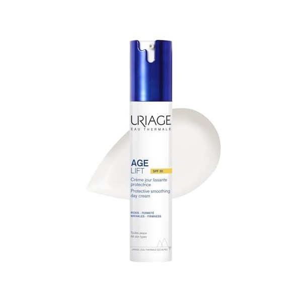 URIAGE – Crème Visage Femme Lissante et Protectrice SPF30, Anti-Âge Efficace Flacon 40mL - Vendu par unité