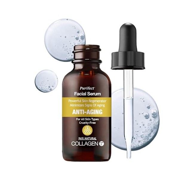 Purifect Anti-Aging Collagen Facial Serum Softens and Illuminates the Skin 30ml Crème Jour et Nuit