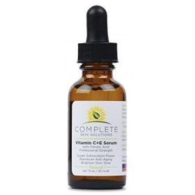 Natural Best Vitamin C E Serum With Ferulic And Hyaluronic Acid 15% Vitamin C, 1% Vitamin E, 0.5% Ferulic Acid by Complete Sk