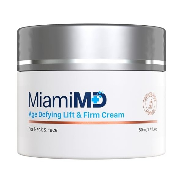 MiamiMD Crème anti-âge Lift & Firm - Crème anti-âge et ferme pour tous les types de peau - Sans paraben, sans parfum, sans cr