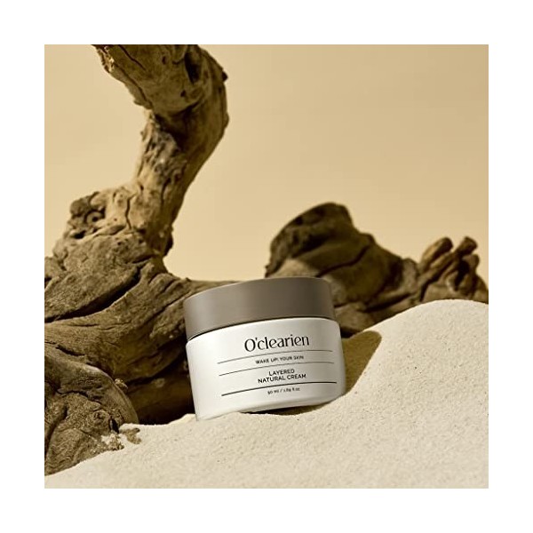 OCLEARIEN] Crème naturelle pour le visage, 1,69 fl. oz | Crème hydratante à lacide hyaluronique, anti-âge, apaisante, éclai