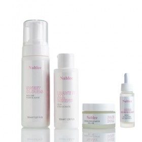 Nahlee Kit MyDoll, kit de soin du visage, 4 produits, nettoyant, souris, sérum et crème