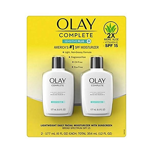 Olay Complete Sensitive 6 Fl Oz, Spf 15, 2 Pack,, 2Count 