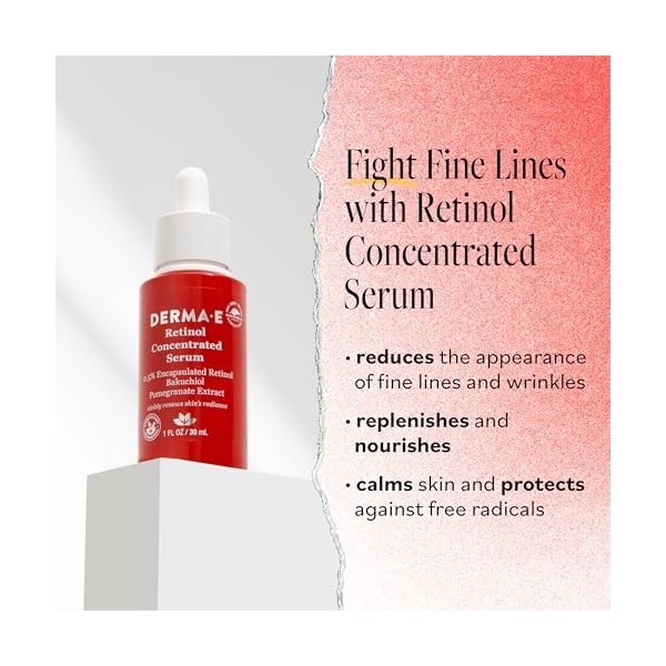 Anti-rides, sérum concentré au rétinol, 1 fl oz 30 ml , DERMA E