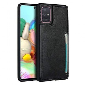 Etui portefeuille pour Samsung Galaxy A71 noir