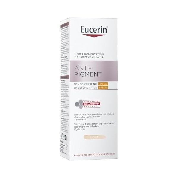 EUCERIN – Soin Jour Teinté SPF30 Unifiant et Anti-Taches, Texture Légère et Hydratante 50mL - Vendu par unité