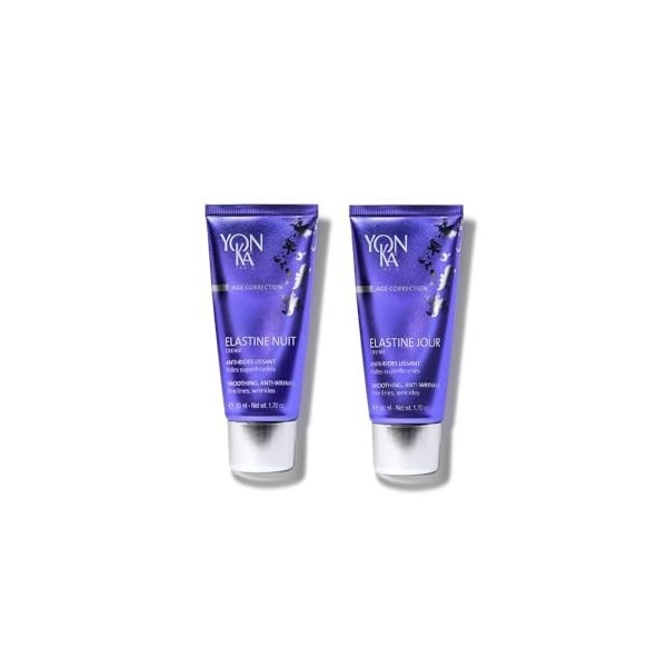 Yon-Ka Duo Prévention Jeunesse & Fermeté - Crème Elastine Jour 50ml + Crème Elastine Nuit 50ml - Soin Anti-Âge Hydratant au P...