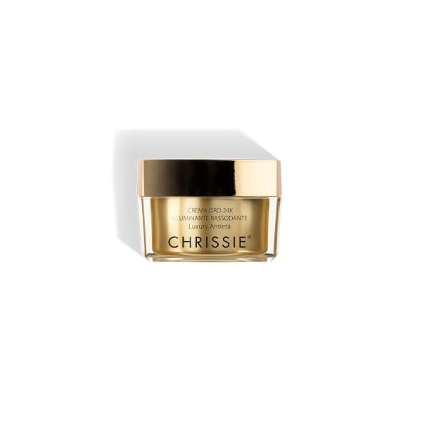 Chrissie Cosmetics Crème Visage Or 24k Éclaircissant Raffermissant - Crème Hydratante Visage Cliniquement Testé, Sans Paraben