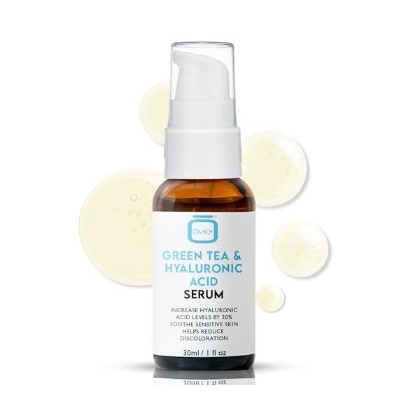 omic green tea and hyaluronic serum 30ml