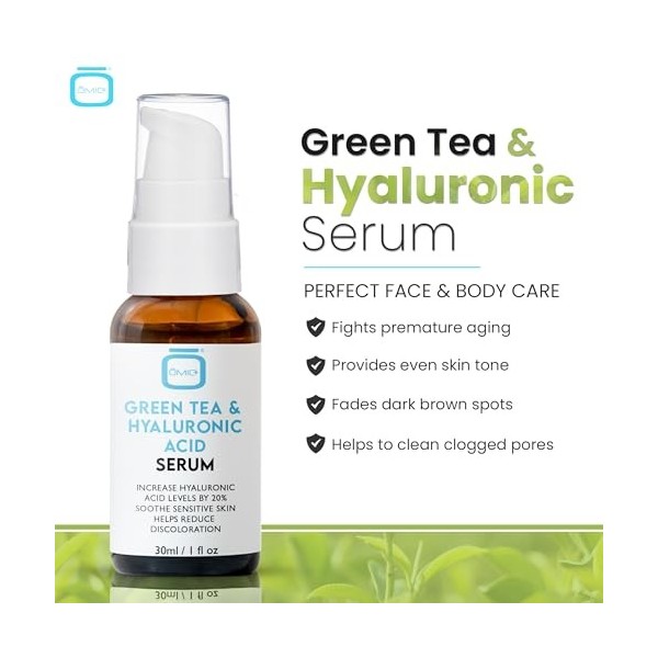 omic green tea and hyaluronic serum 30ml