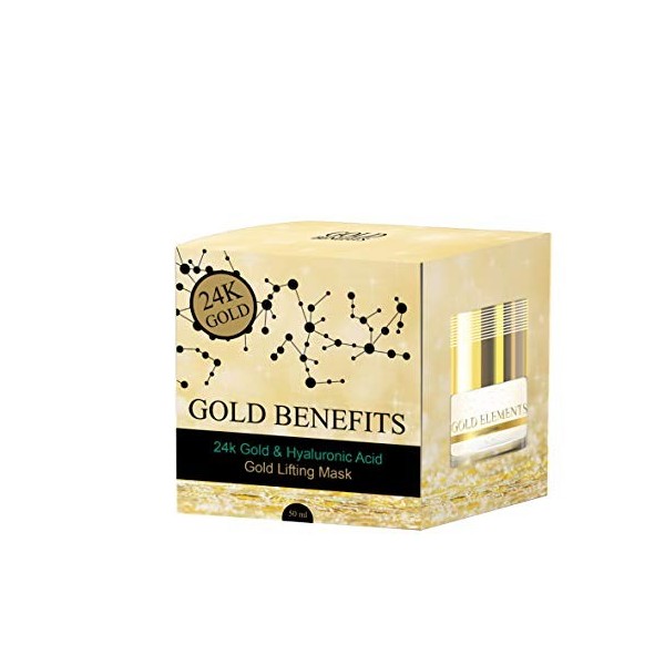 La crème de jour régénératrice Gold Benefits, à base dor 24K, crée une crème hydratante qui soulève temporairement la peau. ...