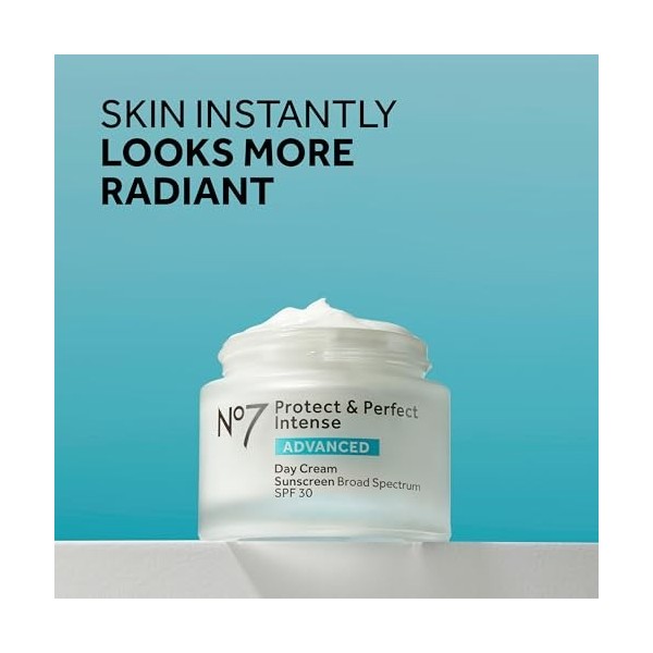 No7 Protect & Perfect Intense Advanced Day Cream SPF 30 - Anti-Aging Facial Moisturizer with Anti-Wrinkle Technology - Hydrat