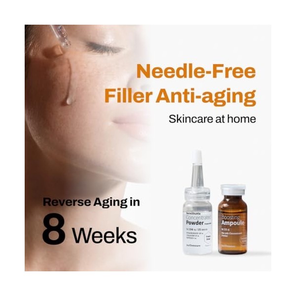 JEUDEMEURE Collagène, peptide, sérum à lacide hyaluronique, lifting du visage avec DermiShuttle, sérum coréen pour anti-âge