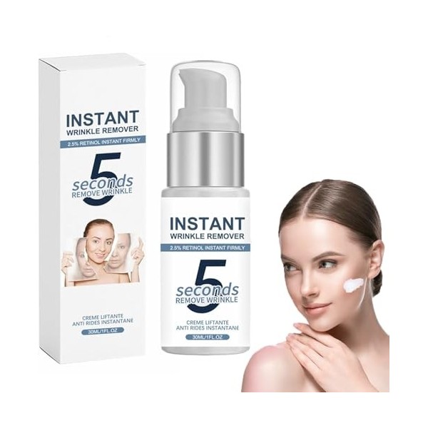 Crème Anti-Rides 5 Secondes, 2026 Crème Collagène Visage Rétinol, Cream Anti-Rides Instantanée, Rapid Wrinkle Repair Cream, 3
