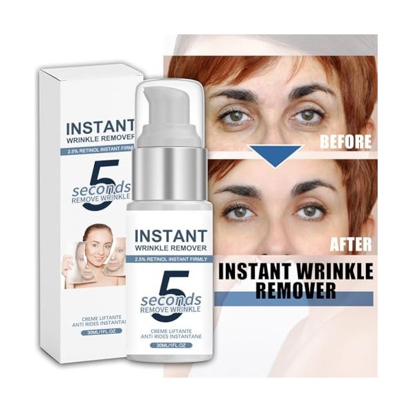 Crème Anti-Rides 5 Secondes, 2026 Crème Collagène Visage Rétinol, Cream Anti-Rides Instantanée, Rapid Wrinkle Repair Cream, 3